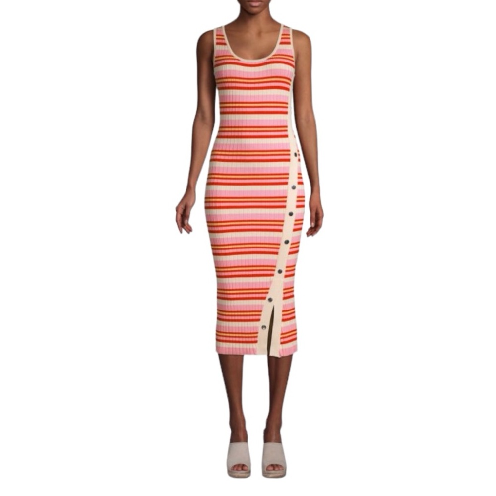 525 AMERICA 525 AMERICA
Striped Snap-Button Tank Dress size medium